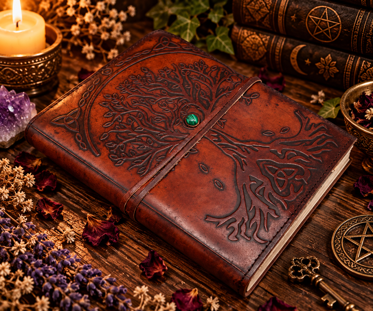 Diario in pelle con Albero della Vita