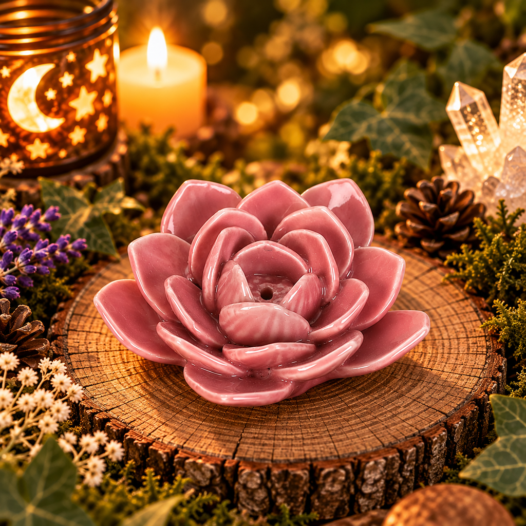 Fiore Portaincenso- Loto Rosa