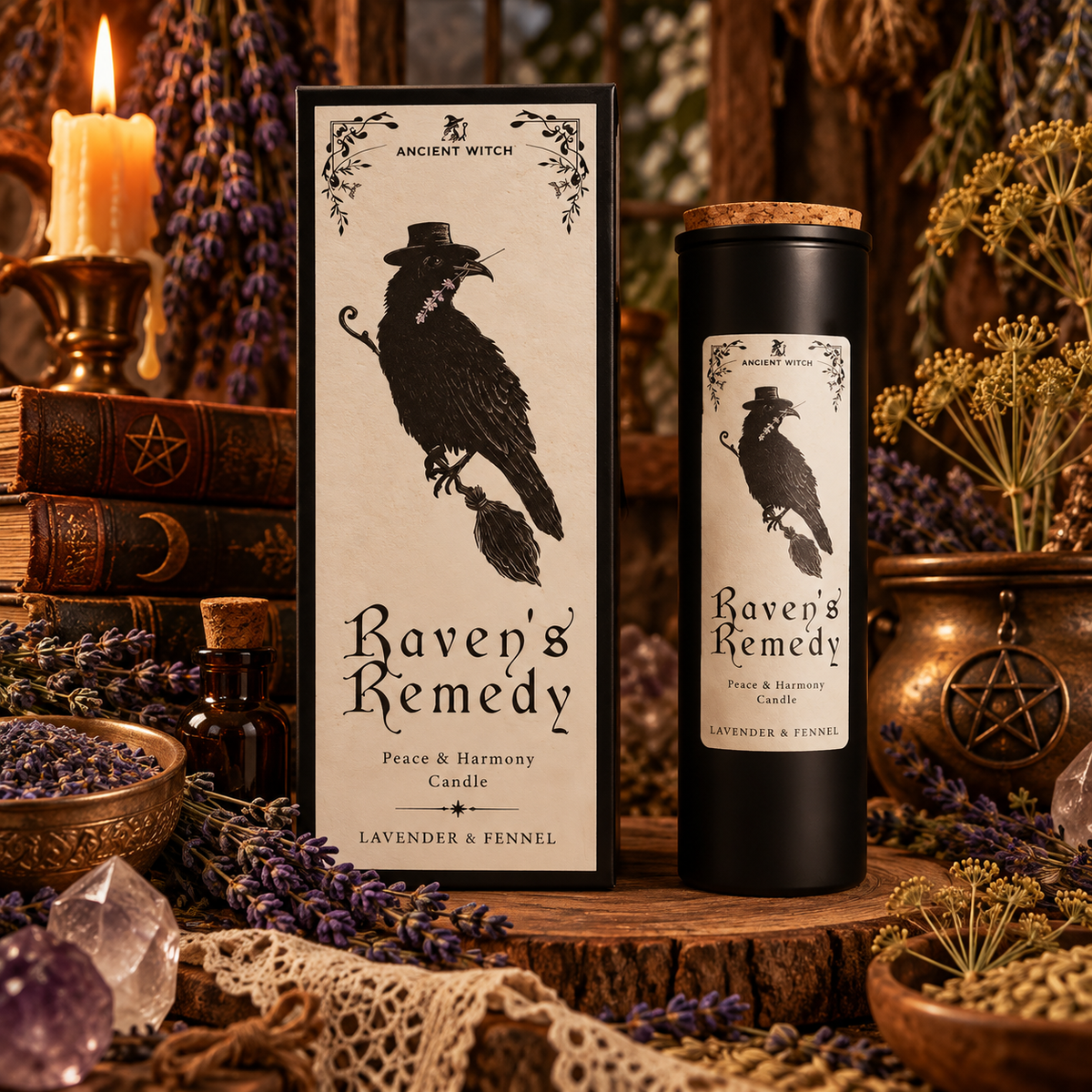 Candele Purificanti della Strega Antica - Rimedio del Corvo