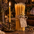 Set 25 Candele in Cera D'Api 100% - 21 cm x 0,7mm
