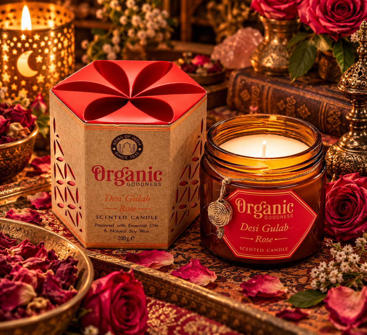 Candela Profumata Organic Goodness - Rosa