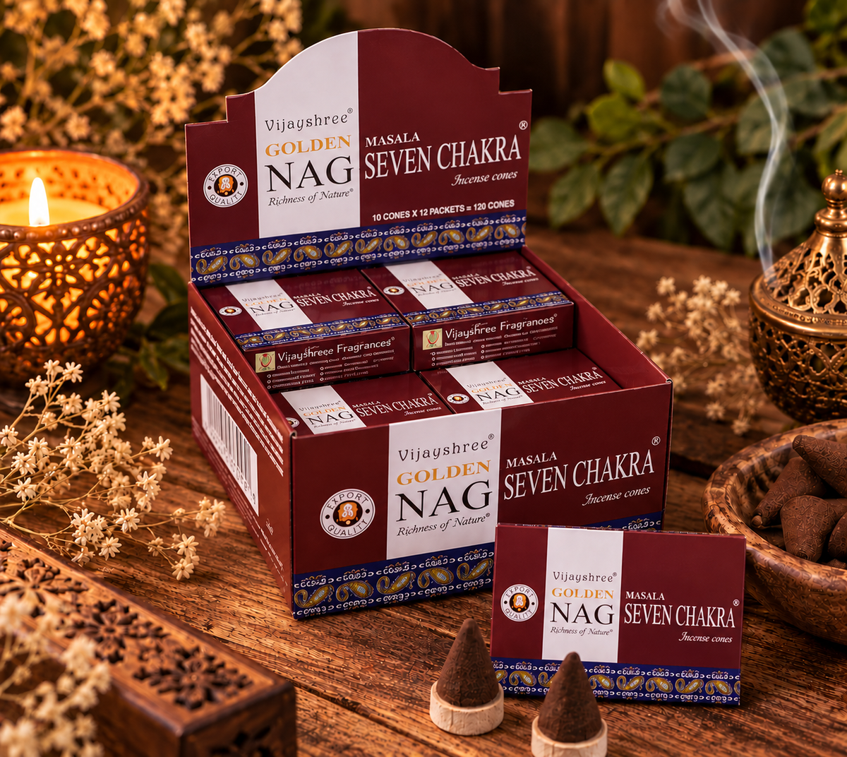 Incenso a cono Golden nag - 7 Chakra