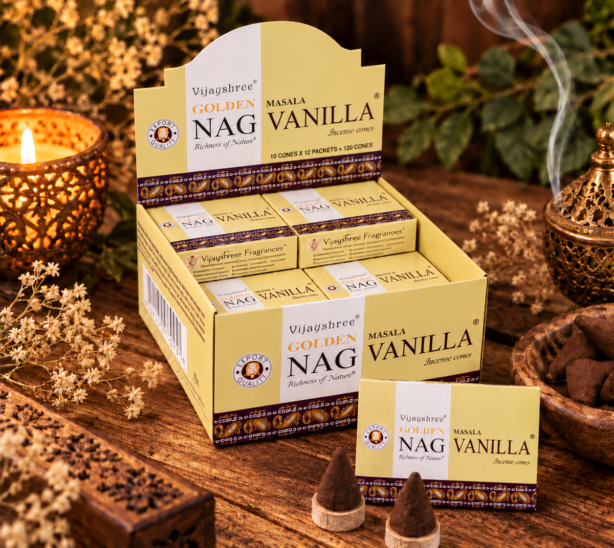 Incenso a cono Golden Nag - Vaniglia