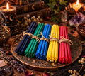 Set 50 Candele in Cera D'api 100% Colorate - 21 cm x 0,7mm