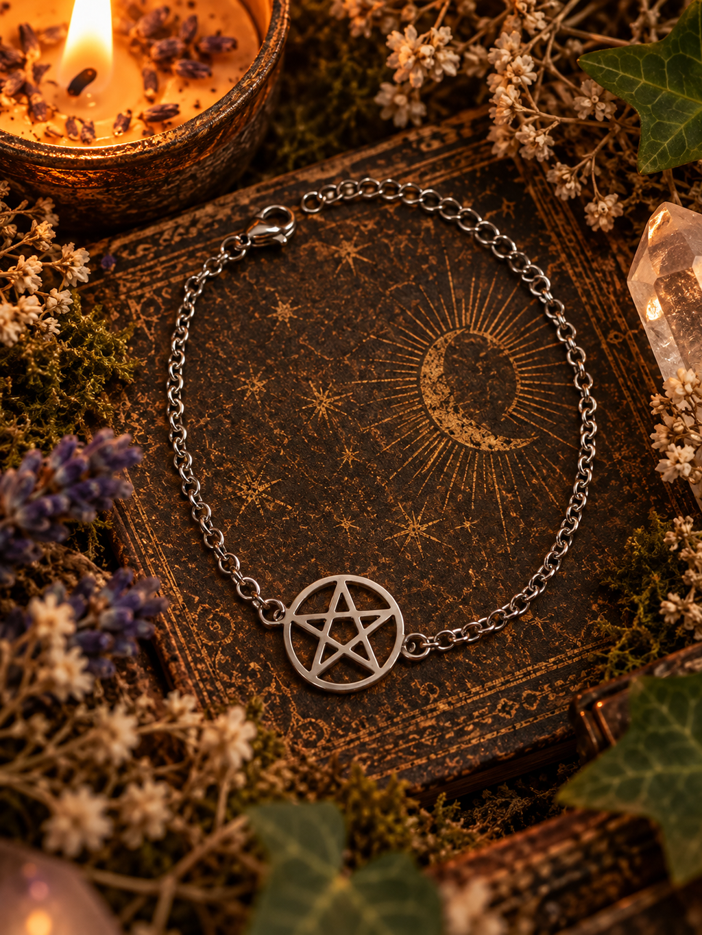 Bracciale piccolo Pentacolo - acciaio inossidabile