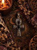 Ciondolo Ankh con Onice nera - Argento 925