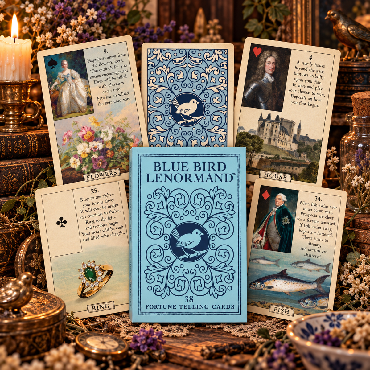 Carte Lenormand Blue Bird - card US