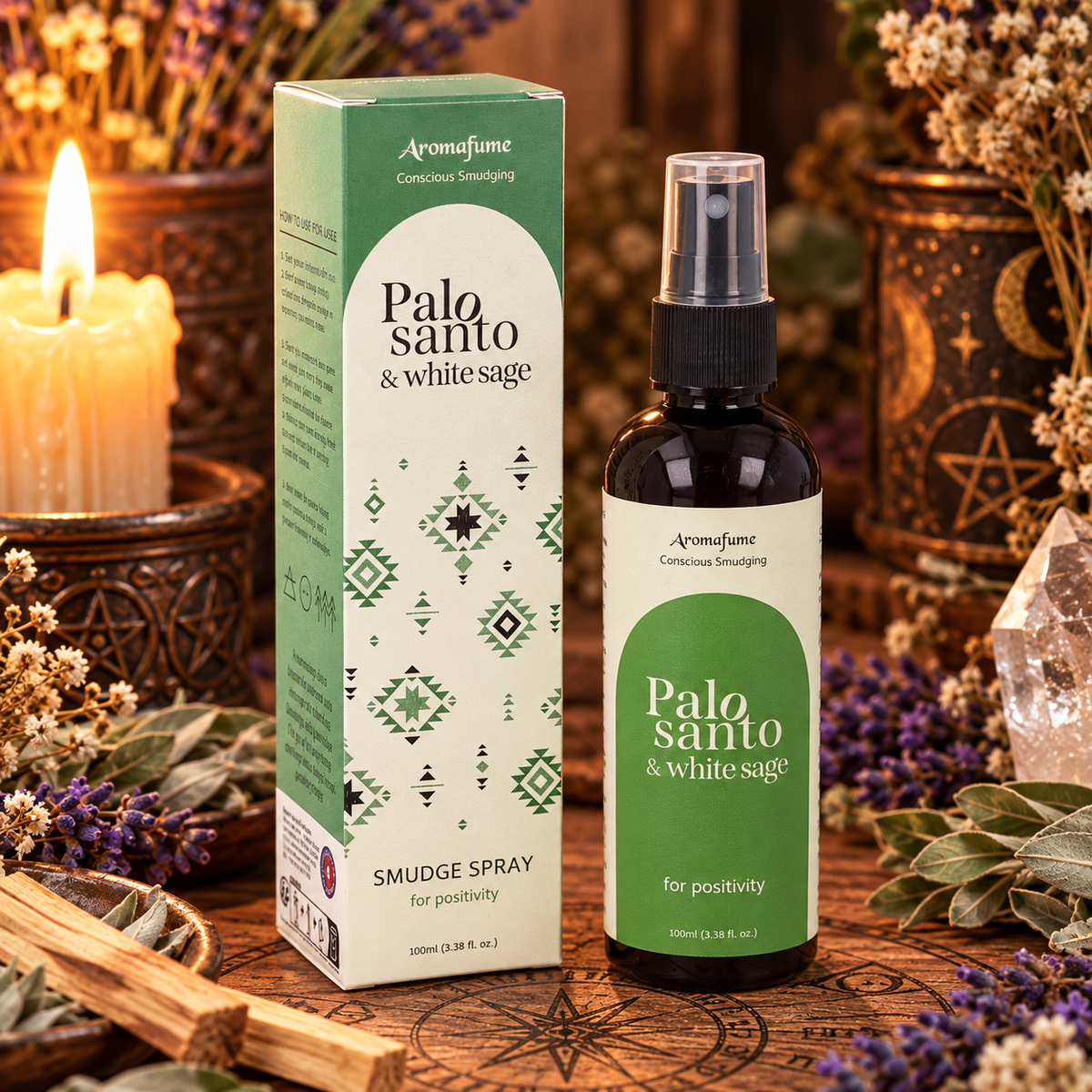 Spray Smudge Rituale Aromafume - Palo Santo e Salvia Bianca