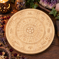 Ruota dell'anno incisa su legno