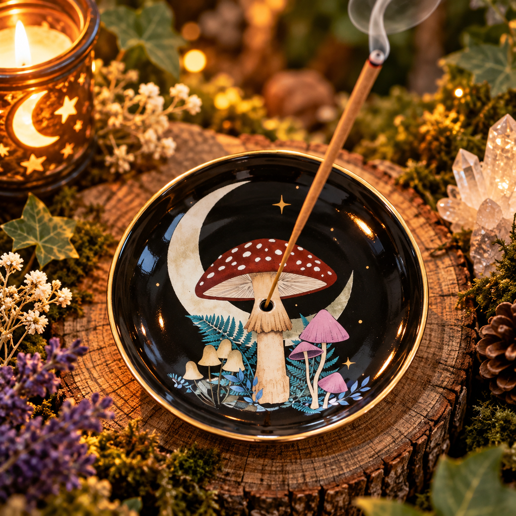 Piattino Portaincensi - Dark Mushroom