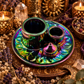 Trio Portaincenso Smudge e Palo Santo -  Mandala Arcobaleno