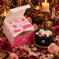 Candele Hop Hare con Fiori e Cristalli - Gli Innamorati