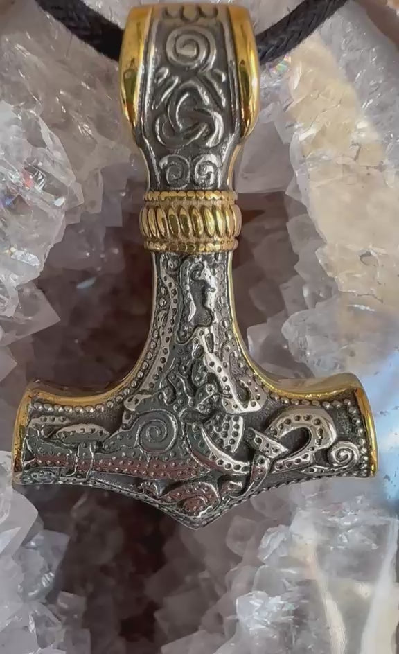 Ciondolo Mjolnir (Martello di Thor) - acciaio inossidabile